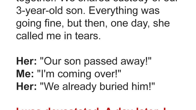 My Wife Told Me That Our 3-Year-Old Son Was Buried – A Day Later I Found Out the Horrible Truth