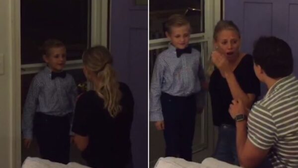 Adorable 7-Year-Old Boy Helps Man With Surprise Proposal