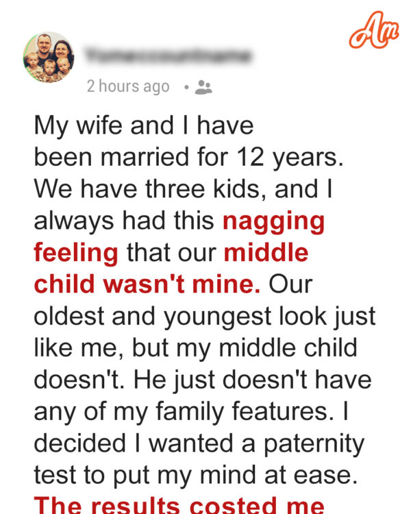 Father’s Middle Son Doesn’t Look Enough Like Him So He Conducts a DNA Test on the Boy