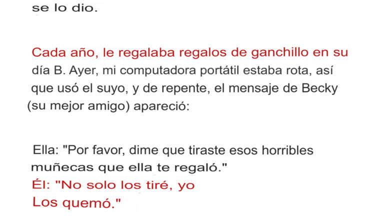 Mi prometido quemó los muñecos de crochet que le regalé cada cumpleaños y palideció al enterarse de su significado