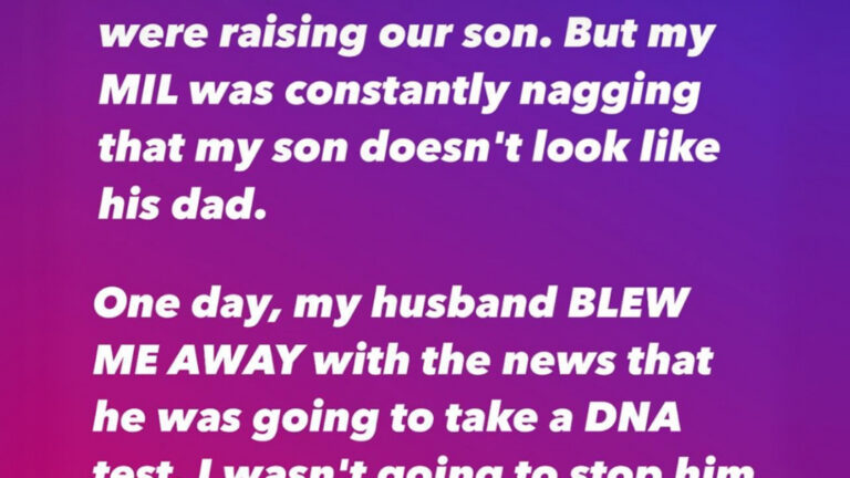 My MIL Was Сonstantly Nagging About My Son Looking Not like My Husband – The DNA Test Revealed the Bombshell