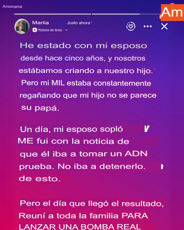 Mi suegra me insistía constantemente que mi hijo no se parecía a mi marido: la prueba de ADN reveló la bomba