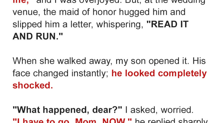 My Son Was Going to Marry the Love of His Life, but the Secret Letter Ruined Their Fairytale Wedding