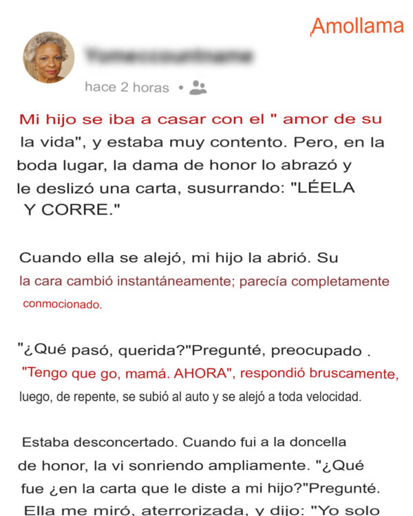 Mi hijo iba a casarse con el amor de su vida, pero la carta secreta arruinó su boda de cuento de hadas