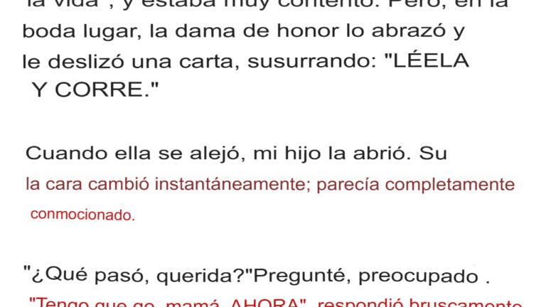 Mi hijo iba a casarse con el amor de su vida, pero la carta secreta arruinó su boda de cuento de hadas