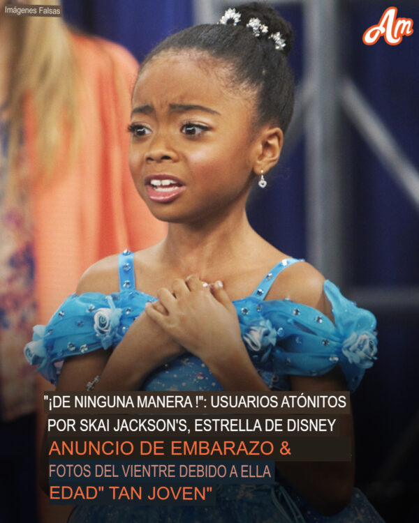 Los usuarios se quedan atónitos con el anuncio de embarazo y las fotos de la barriguita de la ex estrella de Disney Skai Jackson porque es “muy joven”