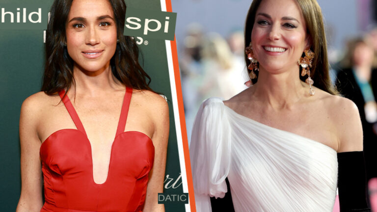 ¿Qué tienen en común el vestido rojo “inapropiado” de Meghan Markle y el vestido blanco de la princesa Catalina?