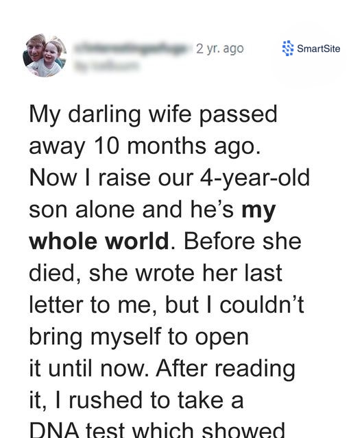 ‘Devastated’ Widower Takes a Paternity Test after Reading His Late Wife’s Final Letter…