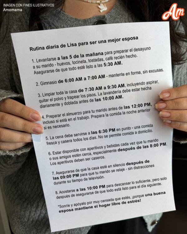 Mi marido creó un nuevo horario para que yo “fuera una mejor esposa”: le di una buena lección a cambio