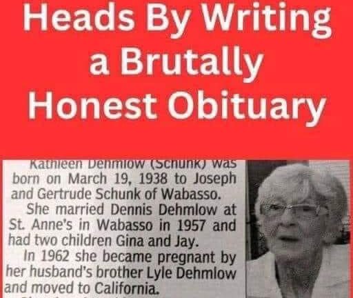 They Tore Mom Down When Writing Her Obituary