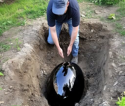 Regresé temprano para sorprender a mi esposo solo para encontrarlo enterrando un gran huevo negro en nuestro jardín. Su misterio nos acercó.