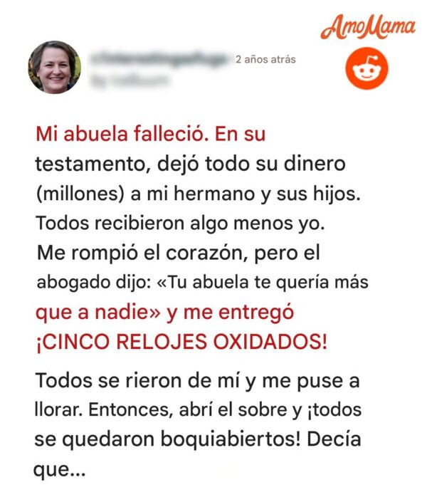Linda hereda los relojes antiguos de su abuela y su hermano codicioso se queda con una casa. Resulta que ella recibió casi 200.000 dólares – Historia del día