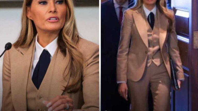 Melania Trump floors Internet as she looks gorgeous in a three-piece Ralph Lauren tan suit at Capitol Hill