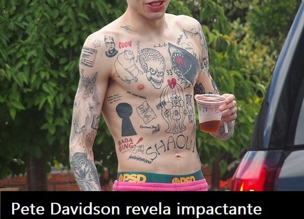 El nuevo look de Pete Davidson tras “quemar” casi 200 tatuajes