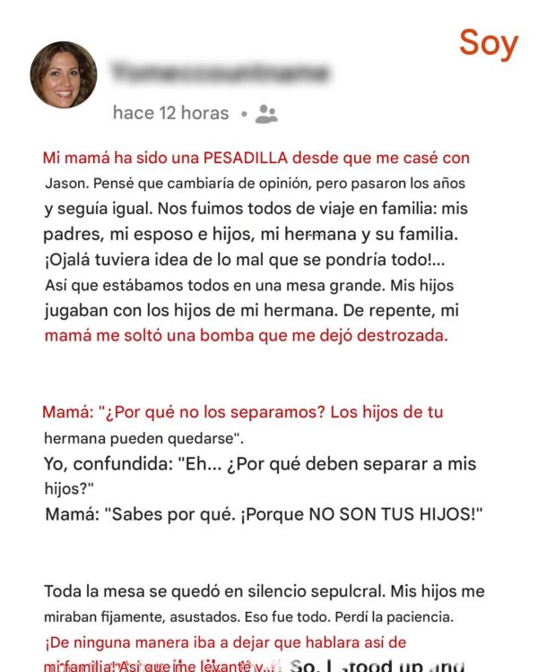 El viaje familiar iba bien hasta que la abuela dijo que sus nietos no eran una “familia de verdad” — Historia del día