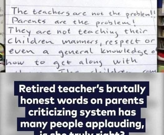 Retired Teacher’s Viral Letter Urges Parental Responsibility in Education