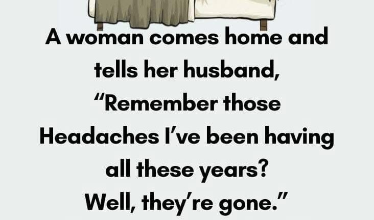 Woman comes home and tells her husband