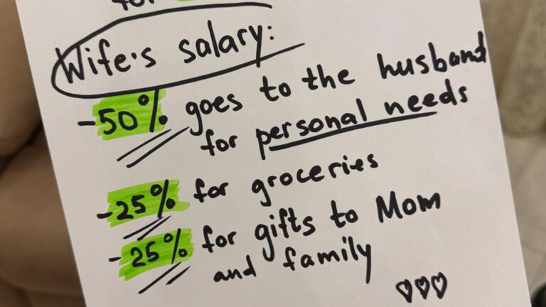 A Few Days After Our Wedding, My New Husband Dumbfounded Me With, ‘We’ll Be Giving Your Salary to My Mom. She’ll Teach You How to Spend It Properly!’