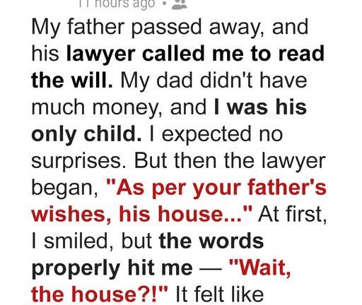 My Late Father Left Me a House, but the Woman Living There Revealed a Secret That Changed Everything — Story of the Day