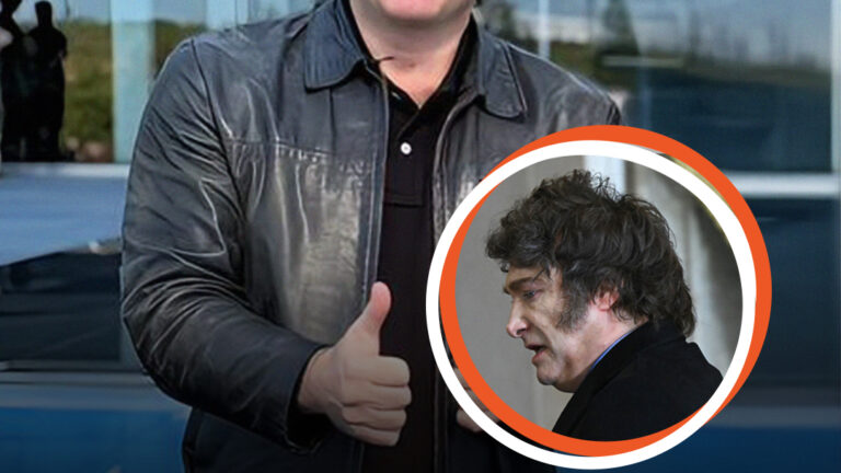 Javier Milei se presenta a un evento luciendo como “un mozo” – Imágenes