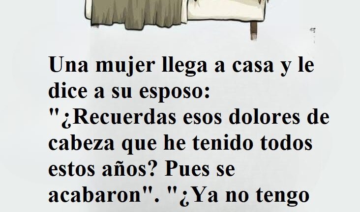 La mujer llega a casa y le cuenta a su marido.