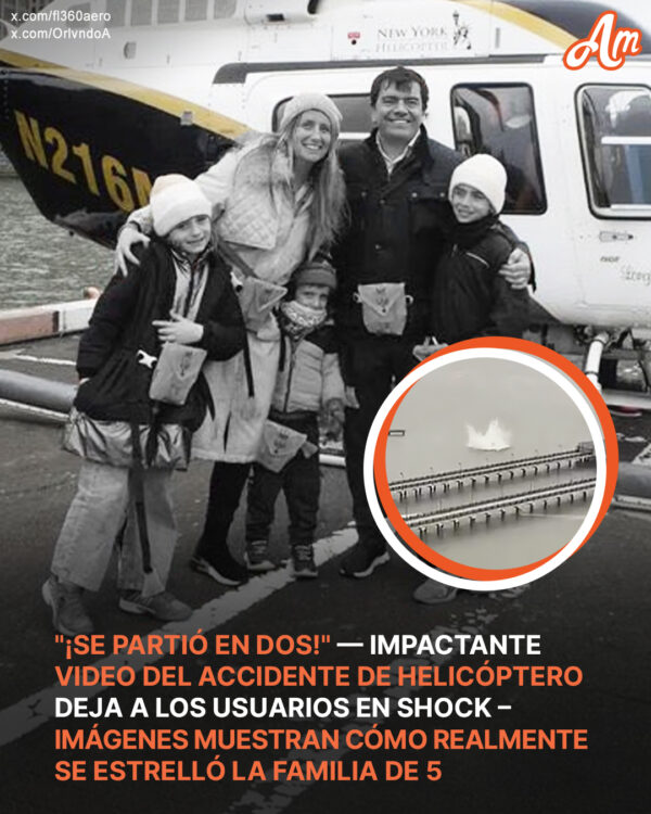 El director ejecutivo de Siemens, Agustín Escobar, falleció con su esposa y 3 hijos al caer su helicóptero sobre el río Hudson – Video