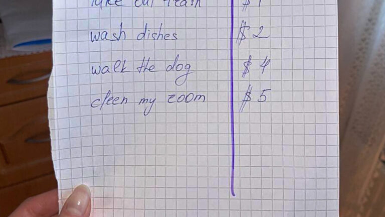 Spoiled Son Demands Money For Doing His Chores