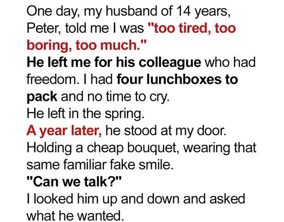 My Husband Left Me and Our 4 Kids for His Colleague — A Year Later, He Knocked on My Door