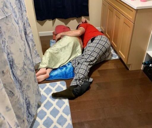 SHE WAS TOO SICK TO SLEEP ALONE, SO I LAID ON THE BATHROOM FLOOR WITH HER