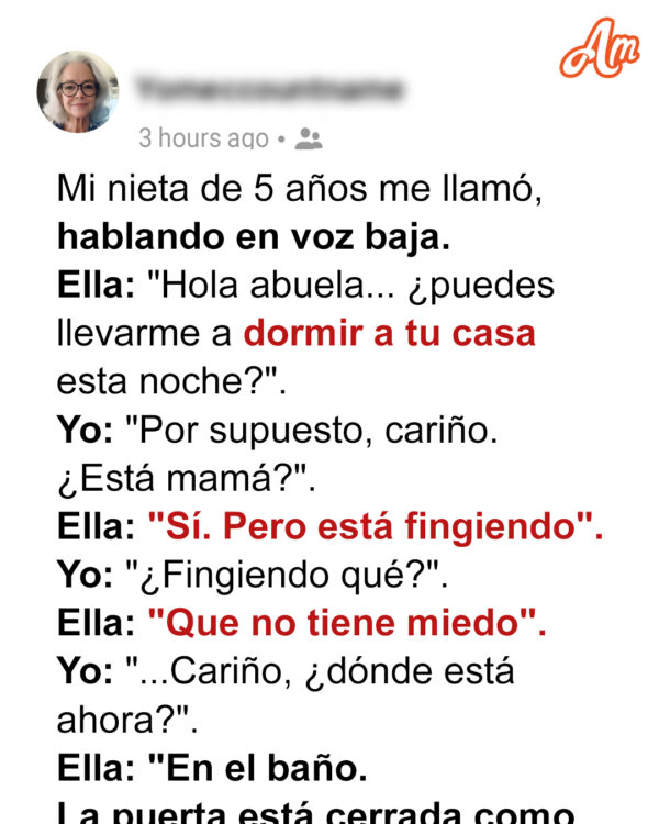 Mi nieta de 5 años me llamó diciendo que su mamá estaba “fingiendo que no tenía miedo” – Fui corriendo y me quedé sin palabras