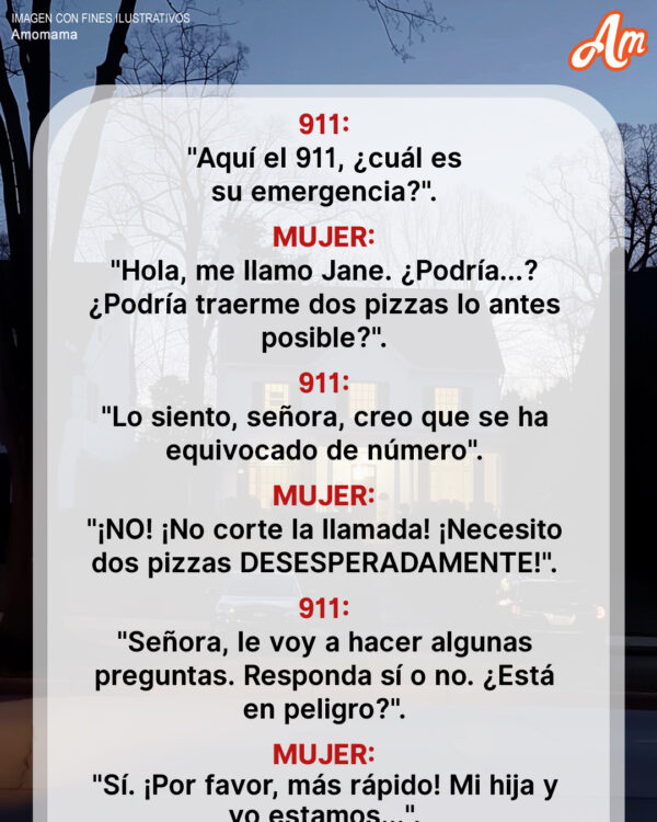 “Necesito 2 pizzas”: Mujer asustada llama al 911 y la operadora se da cuenta de que está en problemas – Historia del día