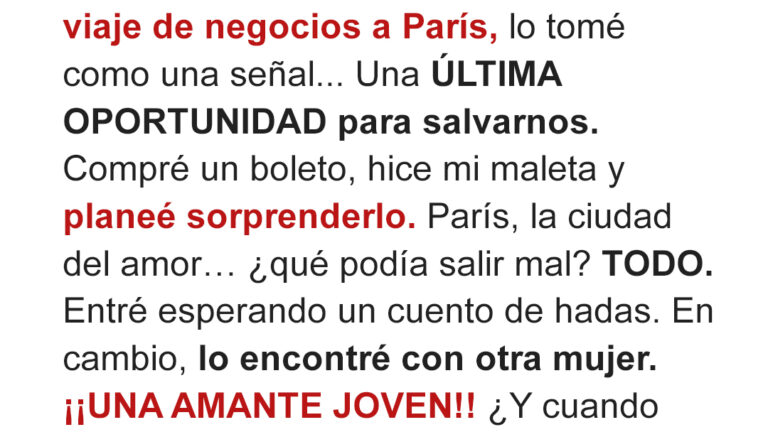 Sorprendí a mi marido con su amante en el aeropuerto y decidí seguirles hasta París – Historia del día