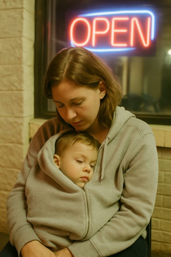 WE SPENT THE NIGHT UNDER THAT NEON SIGN—BUT I STILL HAD TO BE AT WORK BY SIX