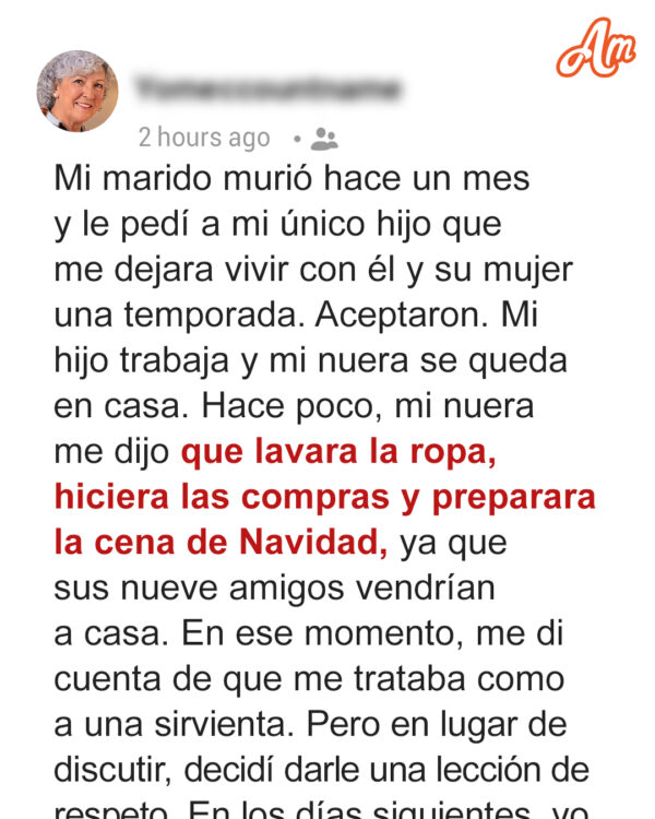 Mi nuera me trata como su sirvienta, así que decidí darle una lección en Navidad