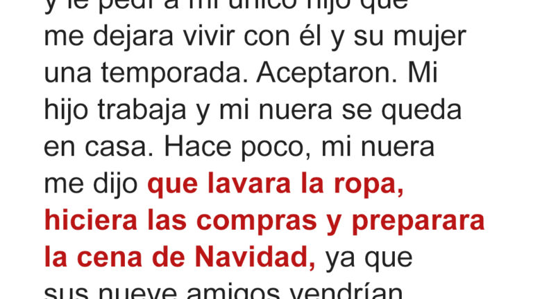 Mi nuera me trata como su sirvienta, así que decidí darle una lección en Navidad