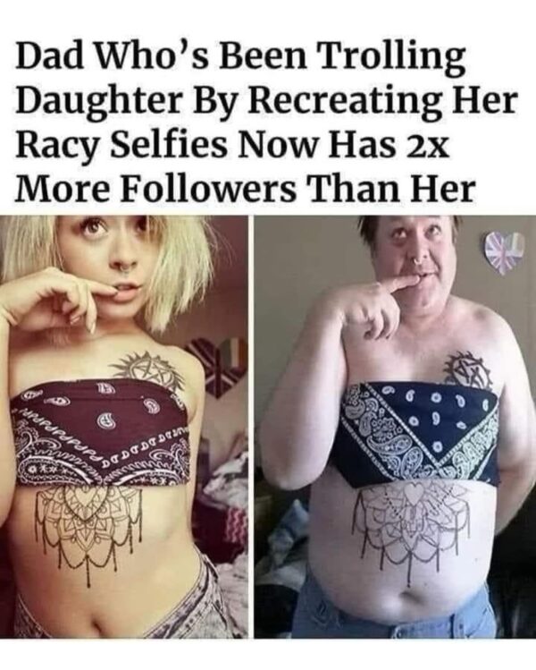 This dad now has more followers than his daughter after copying all of her photos