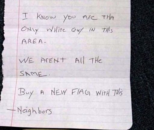 I WOKE UP TO FIND MY FLAG GONE—AND A $20 BILL ON MY DOORSTEP