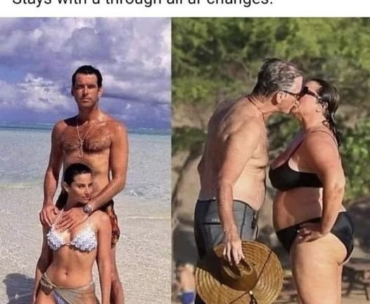 Pierce Brosnan always has his wife’s back…she helped him through this pain