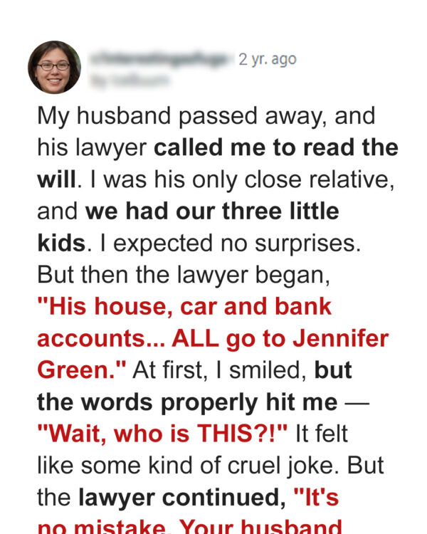 Single Mother of 3 Shows up for the Reading of Her Late Husband’s Will Only to Find Out the Lawyer Was His Mistress — Story of the Day