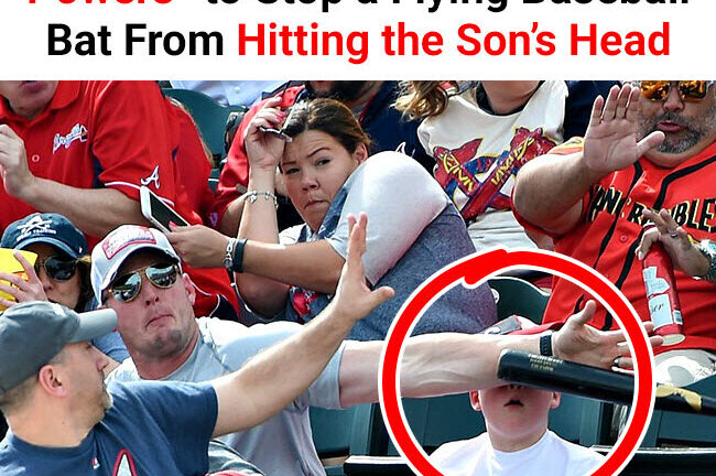 Man Engages ‘Super Dad’ Powers When A Baseball Bat Is Heading For His Son’s Head