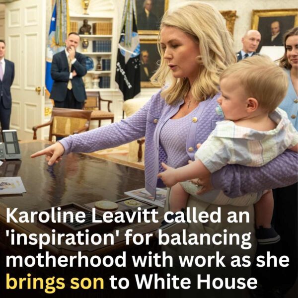 People Are Inspired By Karoline Leavitt’s Work Ethic As She Brings Your Young Son To The White House