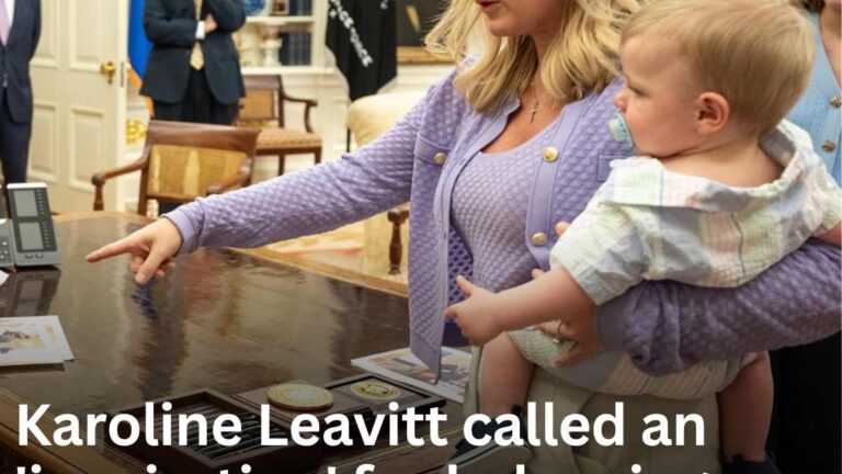 People Are Inspired By Karoline Leavitt’s Work Ethic As She Brings Your Young Son To The White House