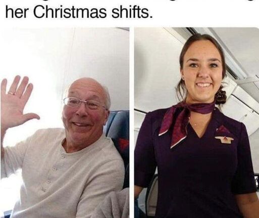 Dad Books 6 Flights So His Flight Attendant Daughter Won’t Be Alone On Christmas