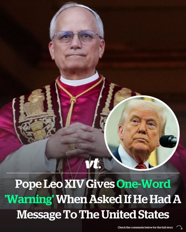 Pope Leo XIV gives one-word ‘warning’ when asked if he had a message to the United States