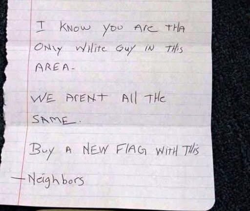 “I WOKE UP TO FIND MY FLAG GONE—AND A $20 BILL ON MY DOORSTEP