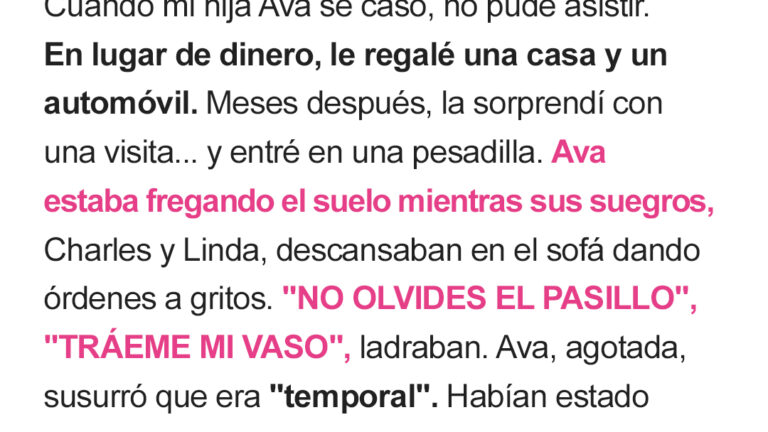 Los suegros de mi hija se quedaron con el dinero que le envié y la trataron como a una criada — Me aseguré de que supieran que había sido un gran error