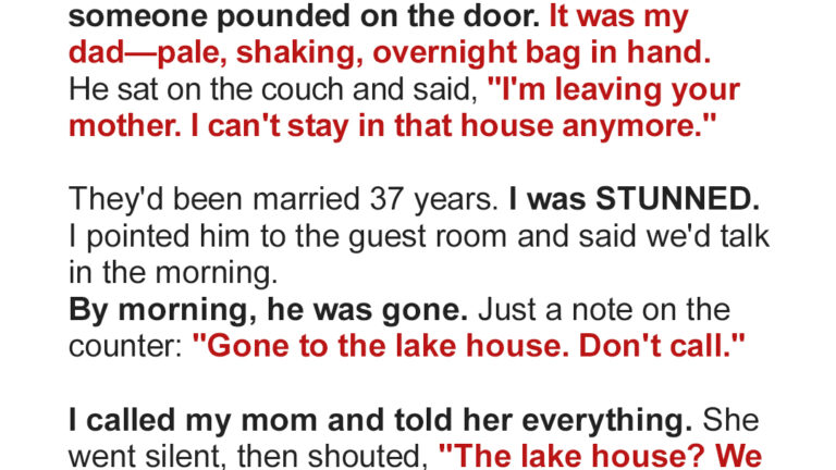 My Dad Showed Up at My House Late at Night Saying He Was Divorcing My Mom – His Real Reason Left Me Shocked