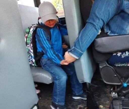 He cried every morning on the bus until a woman reached out and held him.