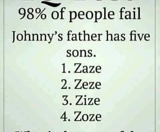 Only Sharp Minds Can Solve This – What Is the Name of the Fifth Son?