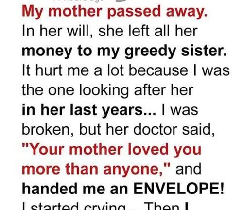 My Selfish Sister Stayed by Mom’s Side When She Fell Ill, but Everything Changed after the Doctor Shared Mom’s Last Words – Story of the Day